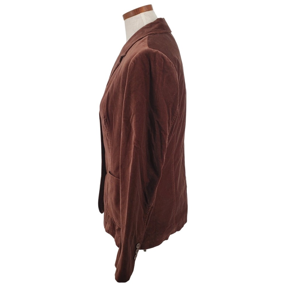 Denim & Co Womens Size Small Brown 3 Button‎ Blazer Pockets Lined Structured New - Picture 2 of 9